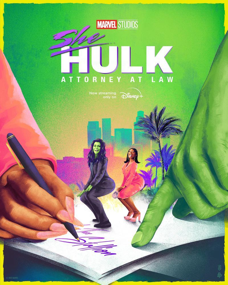 Mulher-Hulk dançando com a rapper Megan Thee Stallion em episódio 3 da  série She-Hulk 