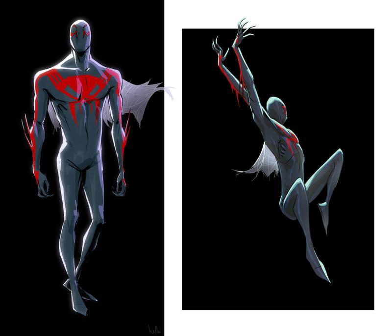Spider Verse 2de Oscar Isaacin Spider Man 2099 İçin Reddedilen 5 Tasarımı Fotoğraflar 4551